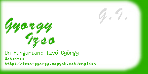 gyorgy izso business card